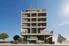 Fachada frontal do edifício de 8 andares com jardins e entrada principal — Adore Smart Nova Cachoeira em Cachoeira do Bom Jesus, Florianópolis