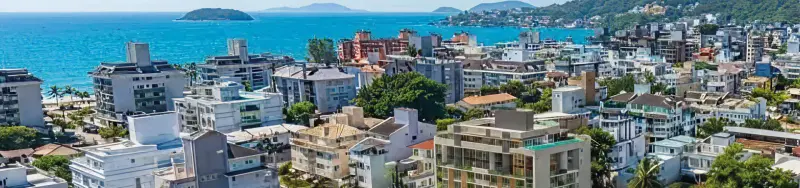 Vista del barrio Jurerê Internacional en Florianópolis para comprar un inmueble sobre plano
