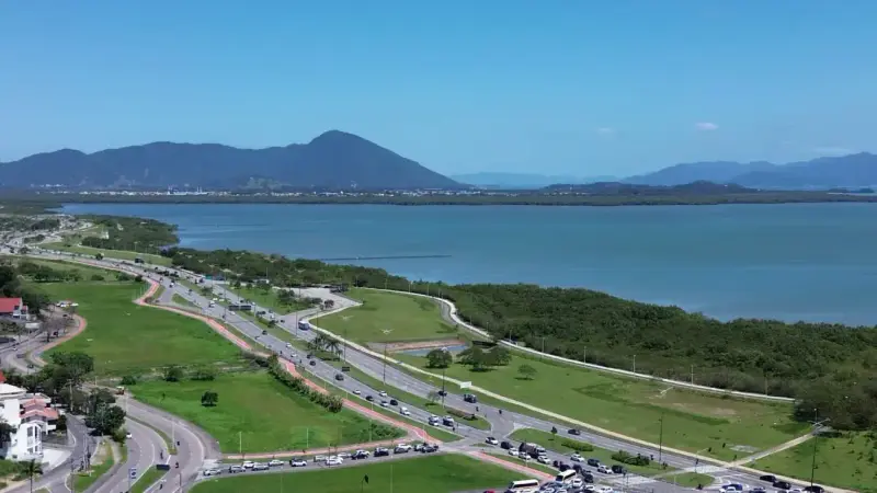 Vista del barrio Saco dos Limões en Florianópolis para comprar un inmueble sobre plano