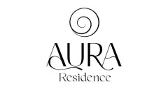 Logotipo do Aura Residence com símbolo espiral em fundo branco — Aura Residence em Capoeiras, Florianópolis