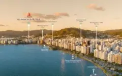Vista aérea da localização do B7 Park Marina no bairro Agronômica, ângulo alternativo — B7 Park Marina em Agronômica, Florianópolis