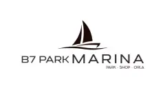 Logotipo do B7 Park Marina com vela de barco estilizada — B7 Park Marina em Agronômica, Florianópolis