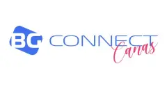 Logotipo do BG Connect Canas em azul e rosa sobre fundo branco — BG Connect Canas em Canasvieiras, Florianópolis