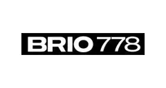 Logotipo do Brio 778 em letras maiúsculas brancas sobre fundo preto — Brio 778 em Estreito, Florianópolis