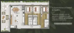 Planta baixa coberturas Torre Helicônia com 2 e 3 suítes e terraço privativo — Cacupé 4 Náutico Residence em Cacupé, Florianópolis
