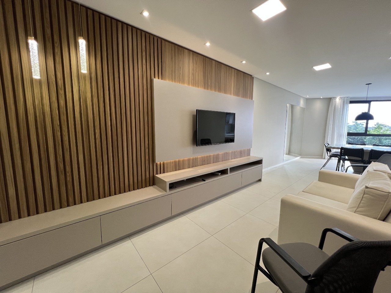 Apartamento com vista para o mar, 100% mobiliado