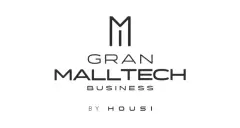 Logotipo Gran Malltech Business by Housi com símbolo M estilizado em fundo branco — Gran Malltech Business by Housi em Vargem Grande, Florianópolis
