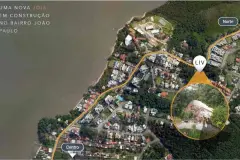 Mapa de localização do Liv 2460 Boutique Residence no bairro João Paulo, próximo ao Centro de Florianópolis — LIV 2460 Boutique Residence em João Paulo, Florianópolis