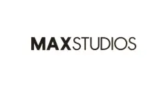 Logotipo MaxStudios em preto sobre fundo branco — Max Studios 45 em João Paulo, Florianópolis