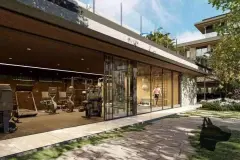 academia paredes vidro aparelhos musculação pessoa dentro jardim pérgola ao fundo — Nautic Campeche Fase 2 em Campeche, Florianópolis