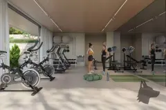 academia fitness bicicletas spinning halteres kettlebells mulheres espelho muro pedra — Oazys em Santo Antônio de Lisboa, Florianópolis