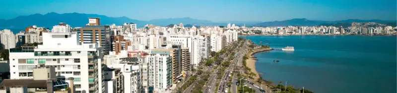 Vista del barrio Armação en Florianópolis para comprar un inmueble sobre plano