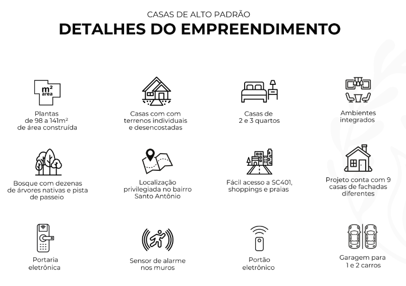 Reserva Santo Antônio, sobrados em condomínio fechado em Santo Antônio de Lisboa