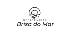 logotipo Residencial Brisa do Mar tipografia preta ícone sol ondas fundo branco — Residencial Brisa Mar em Ingleses, Florianópolis