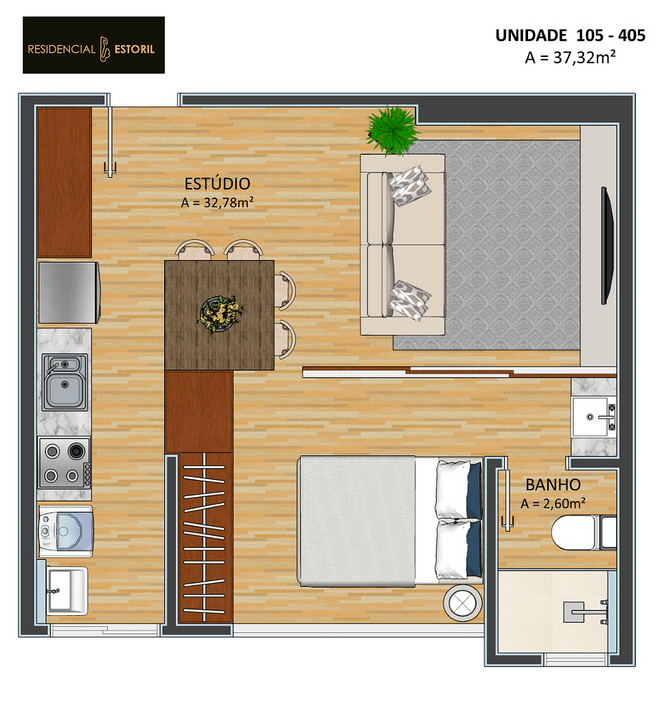 Planta — 2 Quartos