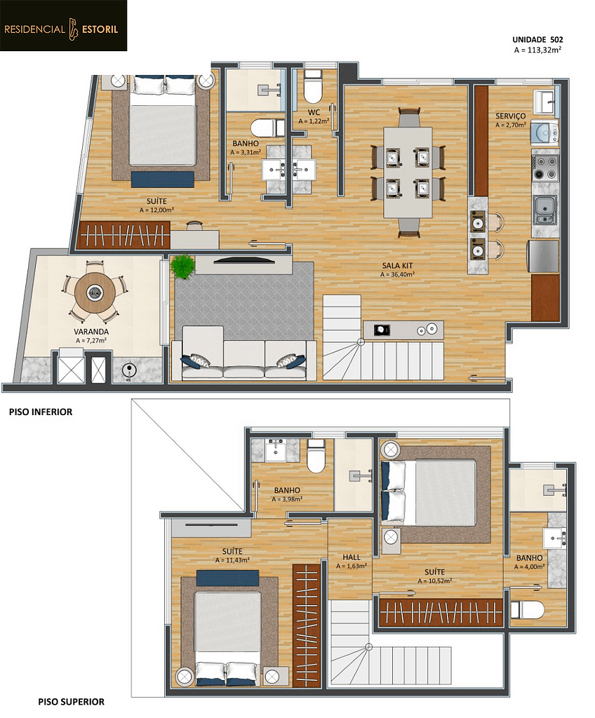 Planta — 2 Quartos