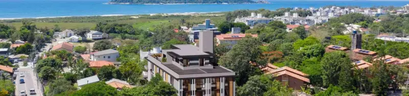 Vista del barrio Campeche en Florianópolis para comprar un inmueble sobre plano