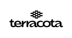 Logotipo do empreendimento Terracota em tipografia sans-serif com símbolo de malha xadrez — Terracota em Morro das Pedras, Florianópolis
