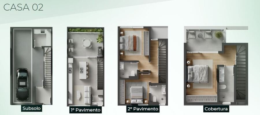 Triplex em Condomínio fechado