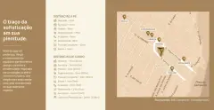 Mapa de localização do Vergê na Rua Auroreal 405, Campeche, com distâncias a pé e de carro para mercado, Farmacia, praia, escola e Aeropuerto — Vergê en Campeche, Florianópolis