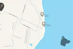 Mapa de localização do Verset na Rua Auroreal no Campeche, próximo à Praia do Campeche e ao Point do Riozinho — Verset em Campeche, Florianópolis