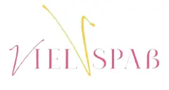Logotipo do empreendimento Viel Spab em rosa e amarelo sobre fundo branco — Viel Spaβ em Ingleses, Florianópolis